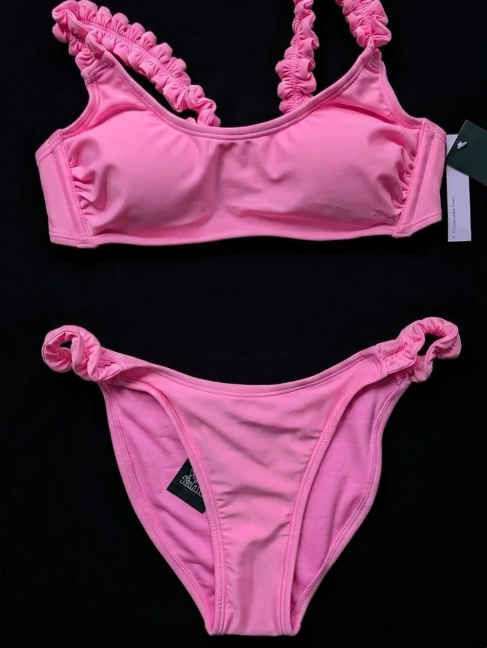 wild fable Pink Ruffle Strap Bikini